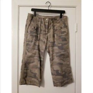 J Crew Factory Ladies Camo Cropped Bermuda Shorts
